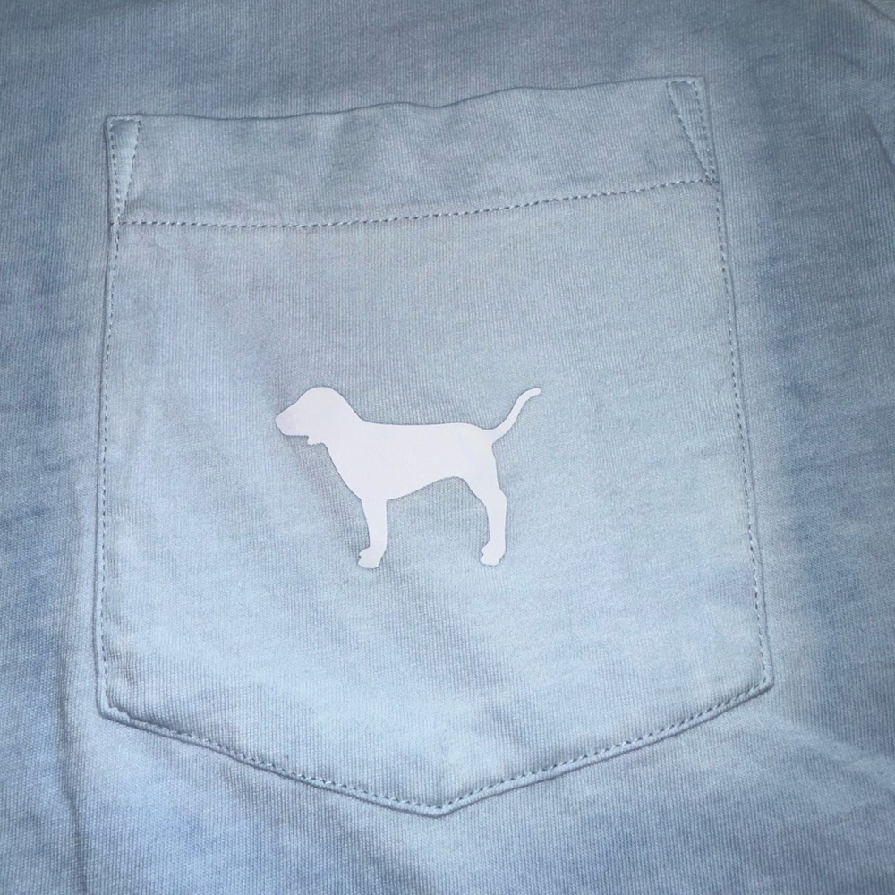 Victoria's Secret PINK Campus Tee Shirt Powder Blue XS - Picture 2 of 6